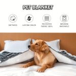 High Quality Pet Blanket for Dogs & Cats - Super Soft Warm Fluffy Bedspread, Urine-Proof Washable Large Dog Bed Protector with Cute Puppy & Kitten Patterns, All Breed Sizes (Pomeranian, German Shepherd, Poodle) - u002FOutdoor Use