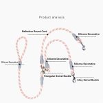 1pc Reflective Dual-dog Leash, 360-degree Swivel, Tangle-free Dual-dog Leash, Comfortable Multi-purpose Pet Leash, Stylish Design | Durable Dog Leash, Suitable for Two Dogs