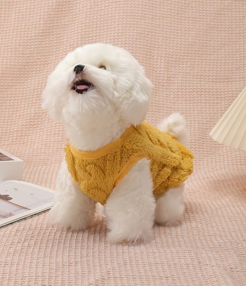 Pet Clothing, Dog Vest, Autumn And Winter Warm Clothes, Sleeveless, Comfortable, with Traction Buckle