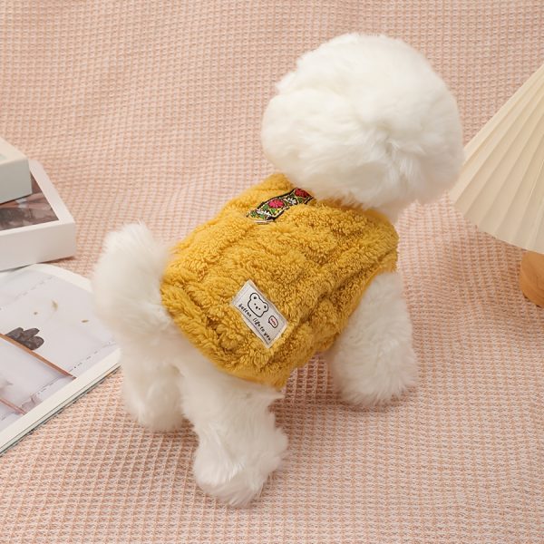 Pet Clothing, Dog Vest, Autumn And Winter Warm Clothes, Sleeveless, Comfortable, with Traction Buckle