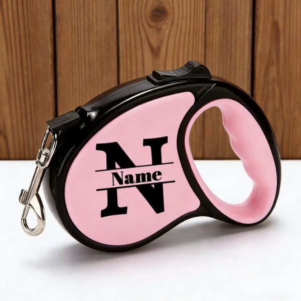 1pc Retractable Dog Leash - Customizable Name with Self-Defined Letter Design - Ergonomic Handle - 196.85inch Anti-Tangle Dog Leash - Made of Durable PP Material and Strong Nylon Strap, Available in Six Colors - Suitable for Small Dogs - A New Year's
