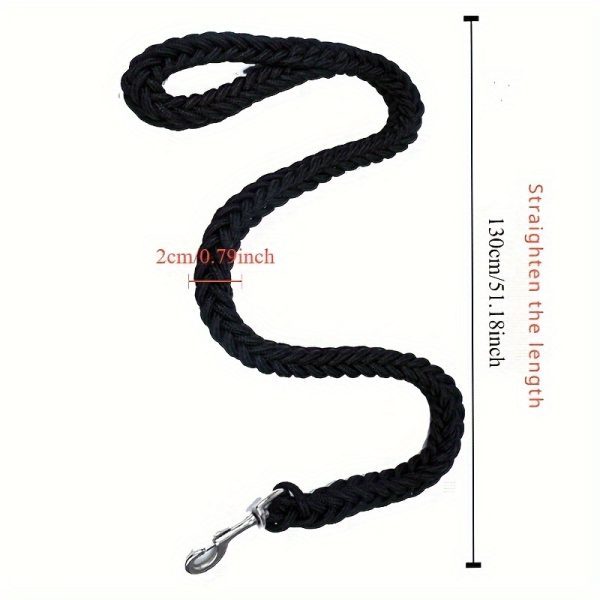 Heavy-Duty Braided Dog Leash - 4ft, Non-Slip Grip, Adjustable Length for Safe Training & Comfortable Walks