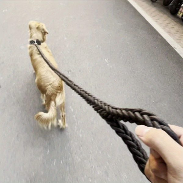 Heavy-Duty Braided Dog Leash - 4ft, Non-Slip Grip, Adjustable Length for Safe Training & Comfortable Walks