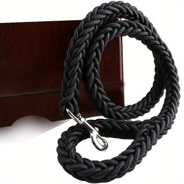 Heavy-Duty Braided Dog Leash - 4ft, Non-Slip Grip, Adjustable Length for Safe Training & Comfortable Walks