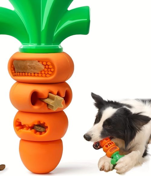 1pc Carrot-Shaped Chew Toy | Durable Nylon Dog Toy Suitable for All Breed Sizes, Ideal for Interactive Play with Pets