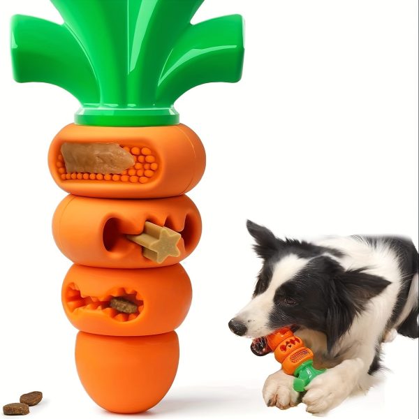 1pc Carrot-Shaped Chew Toy | Durable Nylon Dog Toy Suitable for All Breed Sizes, Ideal for Interactive Play with Pets