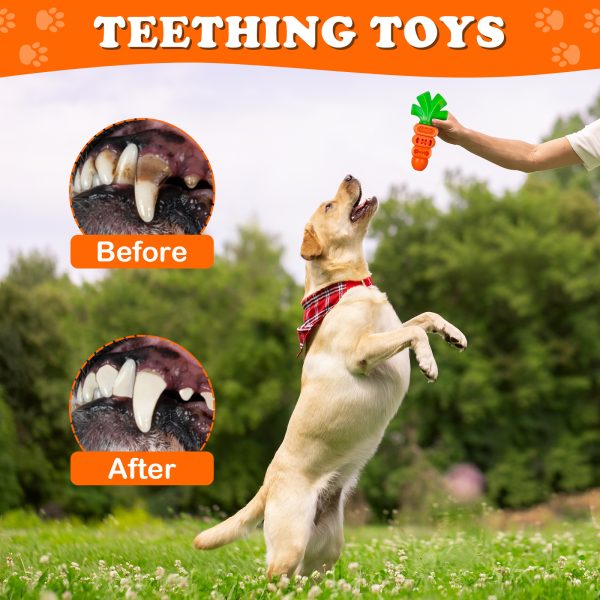 1pc Carrot-Shaped Chew Toy | Durable Nylon Dog Toy Suitable for All Breed Sizes, Ideal for Interactive Play with Pets