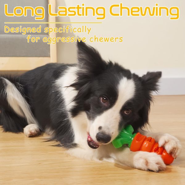 1pc Carrot-Shaped Chew Toy | Durable Nylon Dog Toy Suitable for All Breed Sizes, Ideal for Interactive Play with Pets