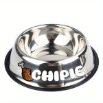 Personalized Anti-Slip Stainless Steel Pet Bowl with Custom Name - Non-Tip Dog & Cat Foodu002F Water Dish, Engraved Pet Bowl, Durable Feeder for Puppy, Kitten - Ideal Gift for Pet Lovers
