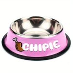Personalized Anti-Slip Stainless Steel Pet Bowl with Custom Name - Non-Tip Dog & Cat Foodu002F Water Dish, Engraved Pet Bowl, Durable Feeder for Puppy, Kitten - Ideal Gift for Pet Lovers