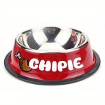 Personalized Anti-Slip Stainless Steel Pet Bowl with Custom Name - Non-Tip Dog & Cat Foodu002F Water Dish, Engraved Pet Bowl, Durable Feeder for Puppy, Kitten - Ideal Gift for Pet Lovers