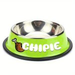 Personalized Anti-Slip Stainless Steel Pet Bowl with Custom Name - Non-Tip Dog & Cat Foodu002F Water Dish, Engraved Pet Bowl, Durable Feeder for Puppy, Kitten - Ideal Gift for Pet Lovers