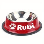 Personalized Anti-Slip Stainless Steel Pet Bowl with Custom Name - Non-Tip Dog & Cat Foodu002F Water Dish, Engraved Pet Bowl, Durable Feeder for Puppy, Kitten - Ideal Gift for Pet Lovers