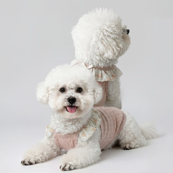 Lightweight Soft Breathable Yarn Dog Dress for Teddy Bichon Small Dogs, Sweet Cute Spring Summer Pet Clothes