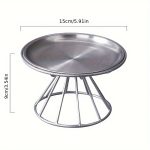 Anti-Flipping Cat Food Bowl Nordic Cat Bowl Pet Bowl Tall Iron Stand Stainless Steel Cat Food Bowl Snack Can Plate Anti-Cervical Spondylosis
