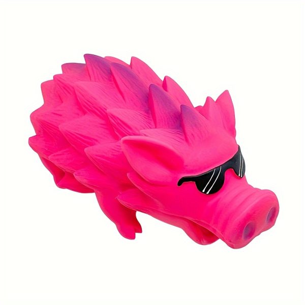 One Large Hedgehog-Shaped Latex Chew Toy for Dogs, Featuring a Squeaker And Designed for Medium to Large Breeds to Help with Teeth Grinding, Without Battery