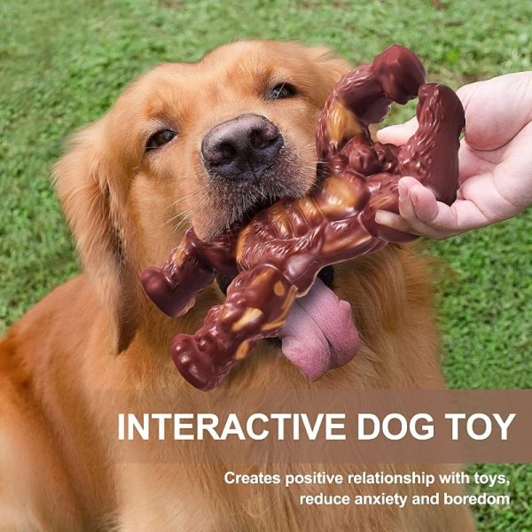 Ultra Bite-Resistant Joint Dog Chew Toy - Realistic Beef Flavor Durable Rubber Chew Stick, Suitable for Medium to Large Dogs, Safe Teething Training Gift, Beneficial for Gum Health, Ideal for Chewing Dogs, Dog Chew Toys, Durable Dog Chew Toys