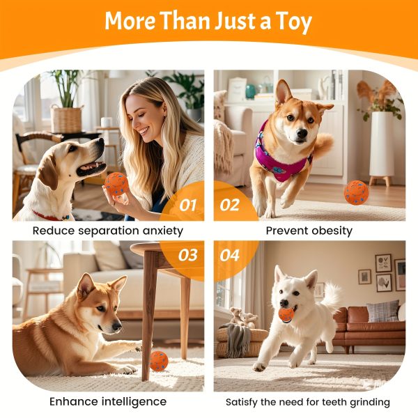 Large-sized pet toy ball, dog ball, smart toy for medium and large dogs, automatically moves, rotates, and bounces, E-TPU material, exercise dog toy, keeps them busy
