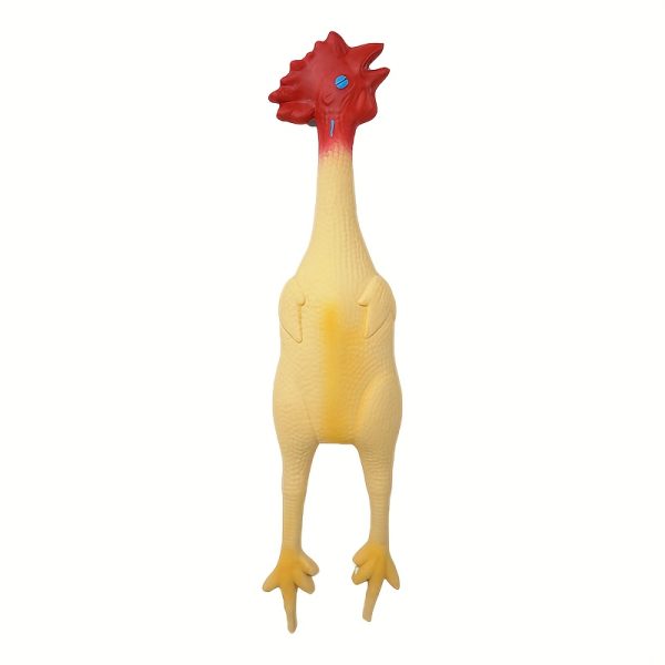 Jumbo Chicken Squeaky Chew Toy for Large Dogs - Heavy Duty Latex Biting Toy, No Battery Safe Aggressive Chewer Relax