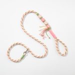 1pc Me and My Pet Handmade Woven Rope Dog Leash & Phone Lanyard - 1.4m Durable Polyester, Floral Pattern, 4ft for Smallu002FMedium Dogs, Christmas Gift (No Battery Needed)
