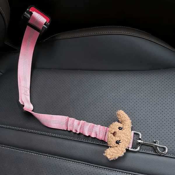 1pc 1pcs Retractable Dog & Cat Car Leash Belt - Reflective Safety Tether with Elastic Webbing, Suitable for Pets, Hand Washable Suitable for Dogs and Cats, Vehicle Restraint System, Leash for Car Travel, Tether for Moving Vehicles
