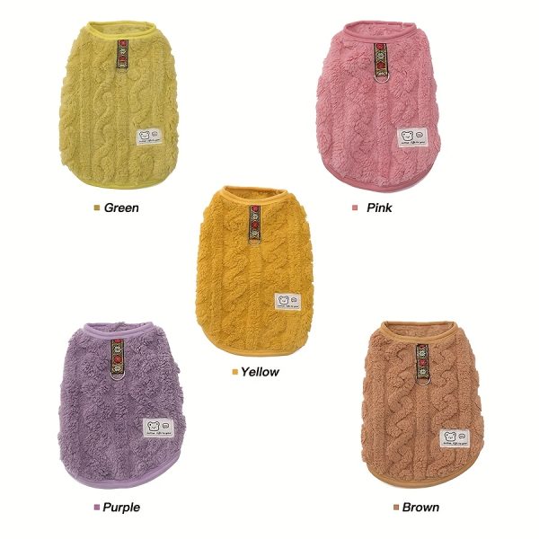 Pet Clothing, Dog Vest, Autumn And Winter Warm Clothes, Sleeveless, Comfortable, with Traction Buckle