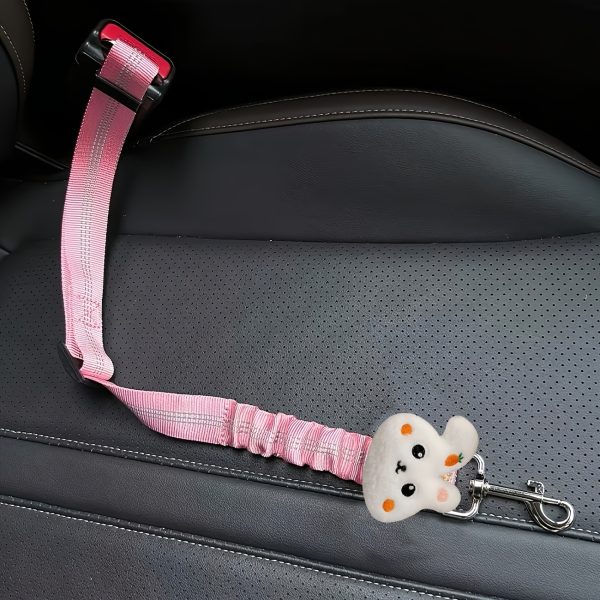 1pc 1pcs Retractable Dog & Cat Car Leash Belt - Reflective Safety Tether with Elastic Webbing, Suitable for Pets, Hand Washable Suitable for Dogs and Cats, Vehicle Restraint System, Leash for Car Travel, Tether for Moving Vehicles