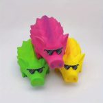 One Large Hedgehog-Shaped Latex Chew Toy for Dogs, Featuring a Squeaker And Designed for Medium to Large Breeds to Help with Teeth Grinding, Without Battery