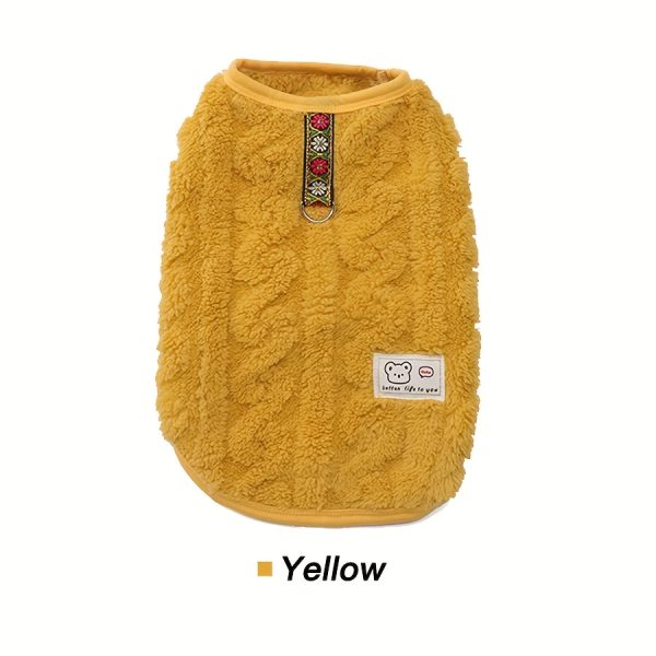 Pet Clothing, Dog Vest, Autumn And Winter Warm Clothes, Sleeveless, Comfortable, with Traction Buckle