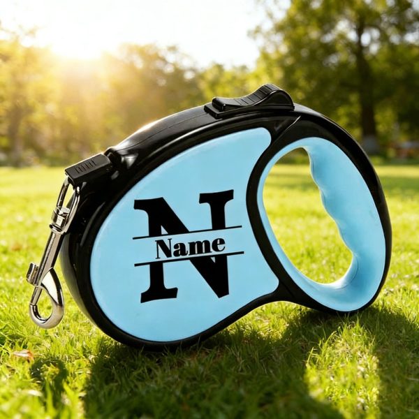 1pc Retractable Dog Leash - Customizable Name with Self-Defined Letter Design - Ergonomic Handle - 196.85inch Anti-Tangle Dog Leash - Made of Durable PP Material and Strong Nylon Strap, Available in Six Colors - Suitable for Small Dogs - A New Year's