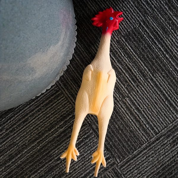 Jumbo Chicken Squeaky Chew Toy for Large Dogs - Heavy Duty Latex Biting Toy, No Battery Safe Aggressive Chewer Relax