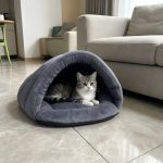 New Plush Gray Cat Bed, Suitable for All Seasons, Small Dog House, Comfortable and Soft Material