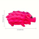 One Large Hedgehog-Shaped Latex Chew Toy for Dogs, Featuring a Squeaker And Designed for Medium to Large Breeds to Help with Teeth Grinding, Without Battery
