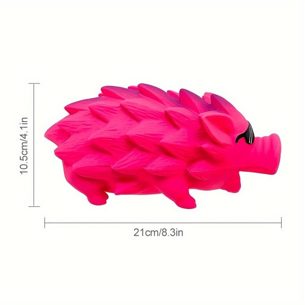 One Large Hedgehog-Shaped Latex Chew Toy for Dogs, Featuring a Squeaker And Designed for Medium to Large Breeds to Help with Teeth Grinding, Without Battery