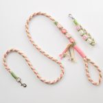 1pc Me and My Pet Handmade Woven Rope Dog Leash & Phone Lanyard - 1.4m Durable Polyester, Floral Pattern, 4ft for Smallu002FMedium Dogs, Christmas Gift (No Battery Needed)