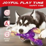 Dog Chew and Teething Toy, Colorful Animal-shaped Dog Chew, Grooved Design for Applying Treats, Enhances Pet Entertainment, Suitable for Mediumu002Flarge Breed Dogs