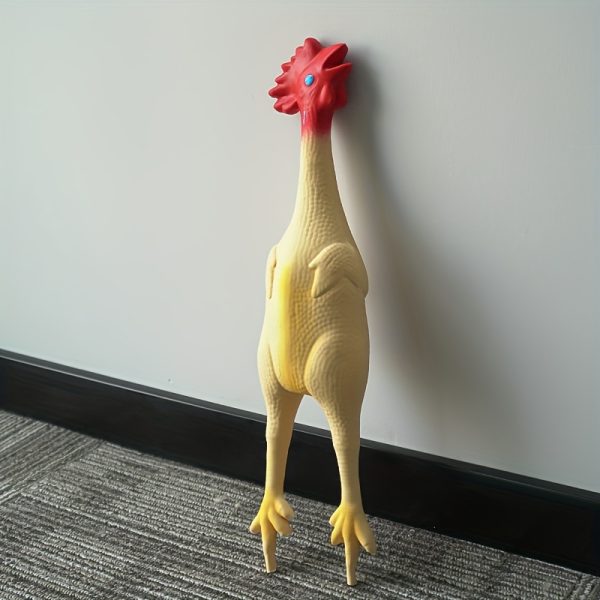 Jumbo Chicken Squeaky Chew Toy for Large Dogs - Heavy Duty Latex Biting Toy, No Battery Safe Aggressive Chewer Relax