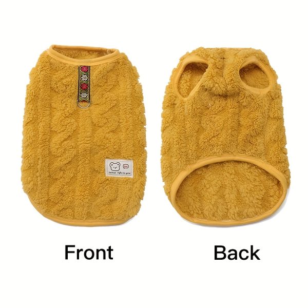 Pet Clothing, Dog Vest, Autumn And Winter Warm Clothes, Sleeveless, Comfortable, with Traction Buckle