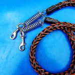 Easter Dog Training Leash for Small to Large Breeds, Eight-Strand Cowhide Braided Lead, Strong Anti-Pull Dog Chain, Pet Supplies