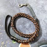 Easter Dog Training Leash for Small to Large Breeds, Eight-Strand Cowhide Braided Lead, Strong Anti-Pull Dog Chain, Pet Supplies