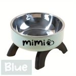 Personalized Pet Bowl with Custom Name, Non-Slip And Spill-Proof Stainless Steel Interior, Easy to Clean, Suitable for Dogs And Cats, in Pink And Mint Green, a Great Gift for Pet Lovers