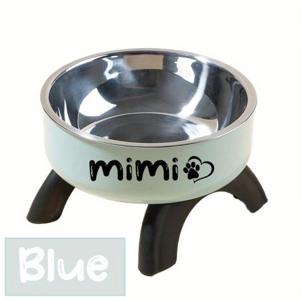 Personalized Pet Bowl with Custom Name, Non-Slip And Spill-Proof Stainless Steel Interior, Easy to Clean, Suitable for Dogs And Cats, in Pink And Mint Green, a Great Gift for Pet Lovers