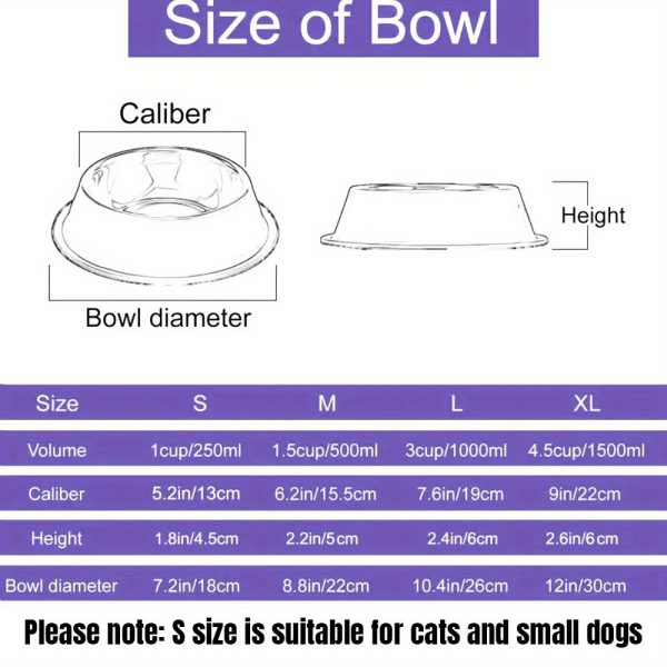 Personalized Anti-Slip Stainless Steel Pet Bowl with Custom Name - Non-Tip Dog & Cat Foodu002F Water Dish, Engraved Pet Bowl, Durable Feeder for Puppy, Kitten - Ideal Gift for Pet Lovers