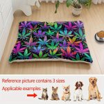 Extra-Large Plush Dog Sofa Bed with Colorful Maple Leaf Digital Print, Machine Washable Dog Bed Suitable for Small, Medium, And Large Dogs, Made of Soft And Breathable Thick Polyester