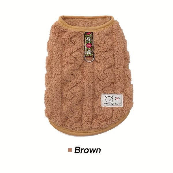 Pet Clothing, Dog Vest, Autumn And Winter Warm Clothes, Sleeveless, Comfortable, with Traction Buckle
