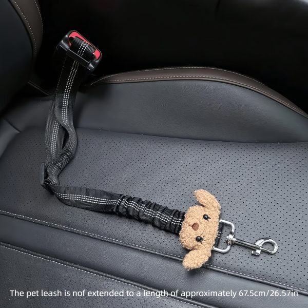 1pc 1pcs Retractable Dog & Cat Car Leash Belt - Reflective Safety Tether with Elastic Webbing, Suitable for Pets, Hand Washable Suitable for Dogs and Cats, Vehicle Restraint System, Leash for Car Travel, Tether for Moving Vehicles