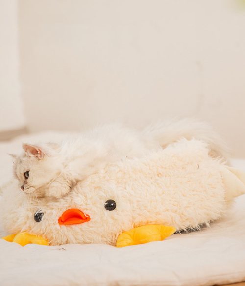 1pc Cozy Penguin Cat Bed - Soft Polyester Sleeping Pad for All Seasons, Warmth, Deep Sleeping, White with Black Accents, Perfect for Indoor Cats, Cozy Cat Bed | Playful Design | Soft Polyester Bed
