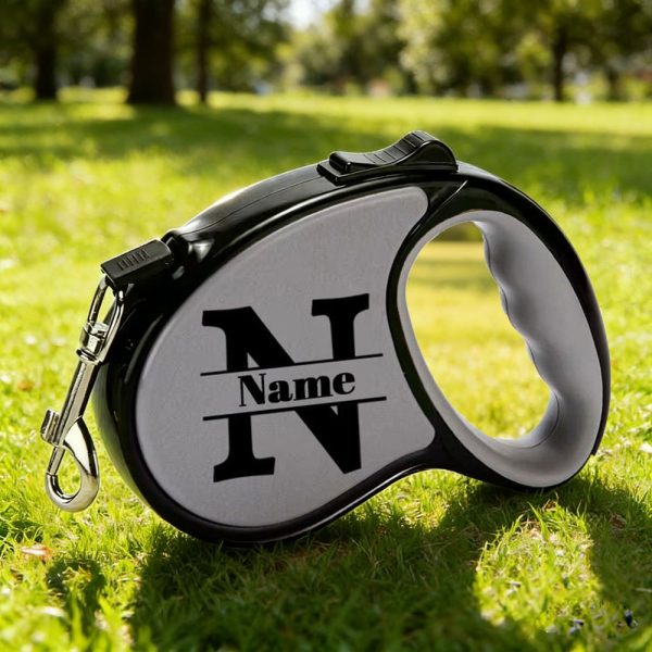 1pc Retractable Dog Leash - Customizable Name with Self-Defined Letter Design - Ergonomic Handle - 196.85inch Anti-Tangle Dog Leash - Made of Durable PP Material and Strong Nylon Strap, Available in Six Colors - Suitable for Small Dogs - A New Year's