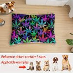 Extra-Large Plush Dog Sofa Bed with Colorful Maple Leaf Digital Print, Machine Washable Dog Bed Suitable for Small, Medium, And Large Dogs, Made of Soft And Breathable Thick Polyester