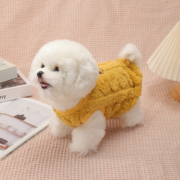 Pet Clothing, Dog Vest, Autumn And Winter Warm Clothes, Sleeveless, Comfortable, with Traction Buckle